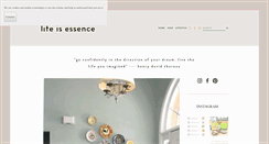 Desktop Screenshot of lifeisessence.com